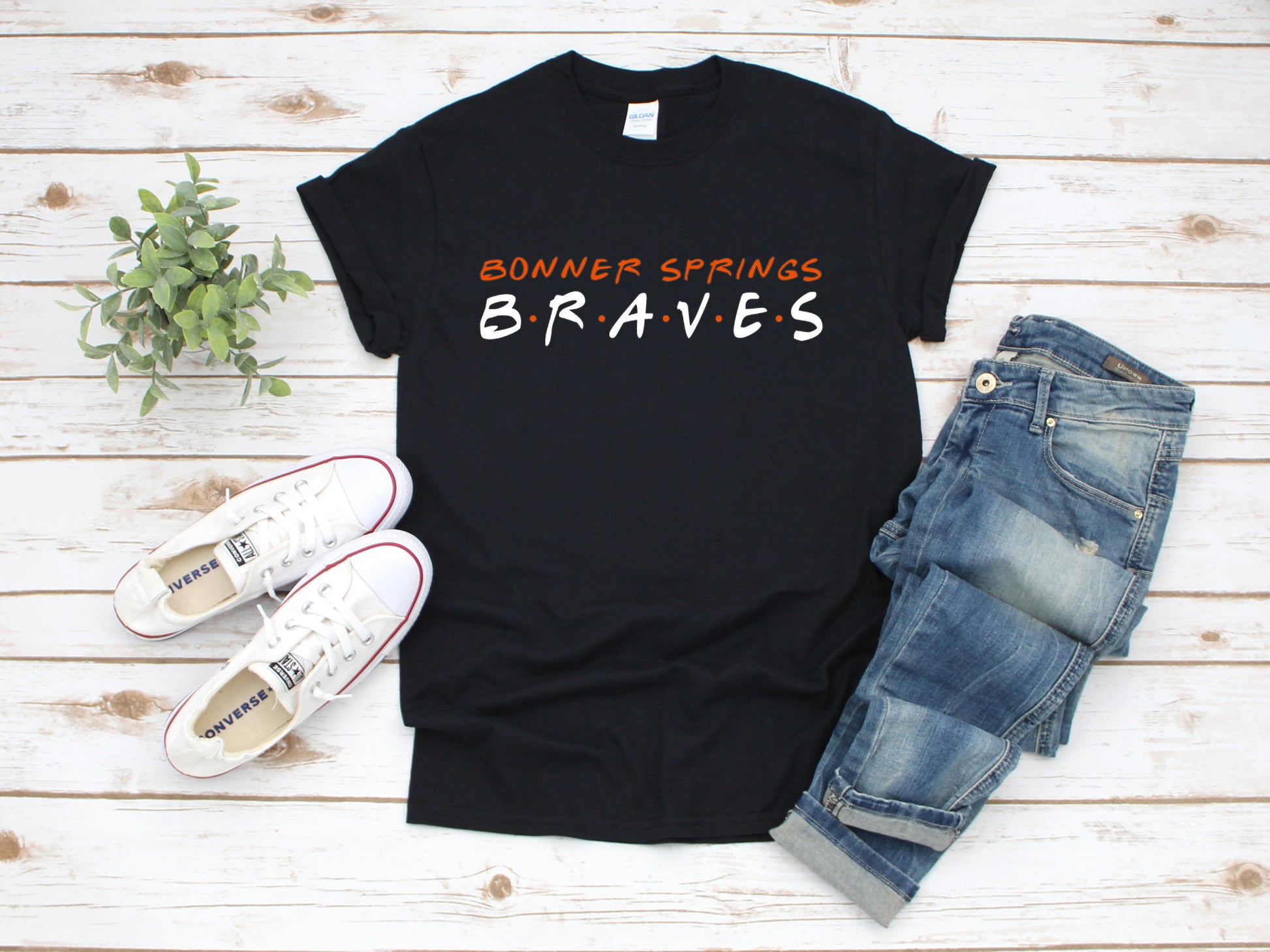 Bonner Springs Braves Shirt | Shirts | Graphic Tees | High School Spiritwear | Braves T Shirts | BSHS Braves Shirts | Friends Hoodie