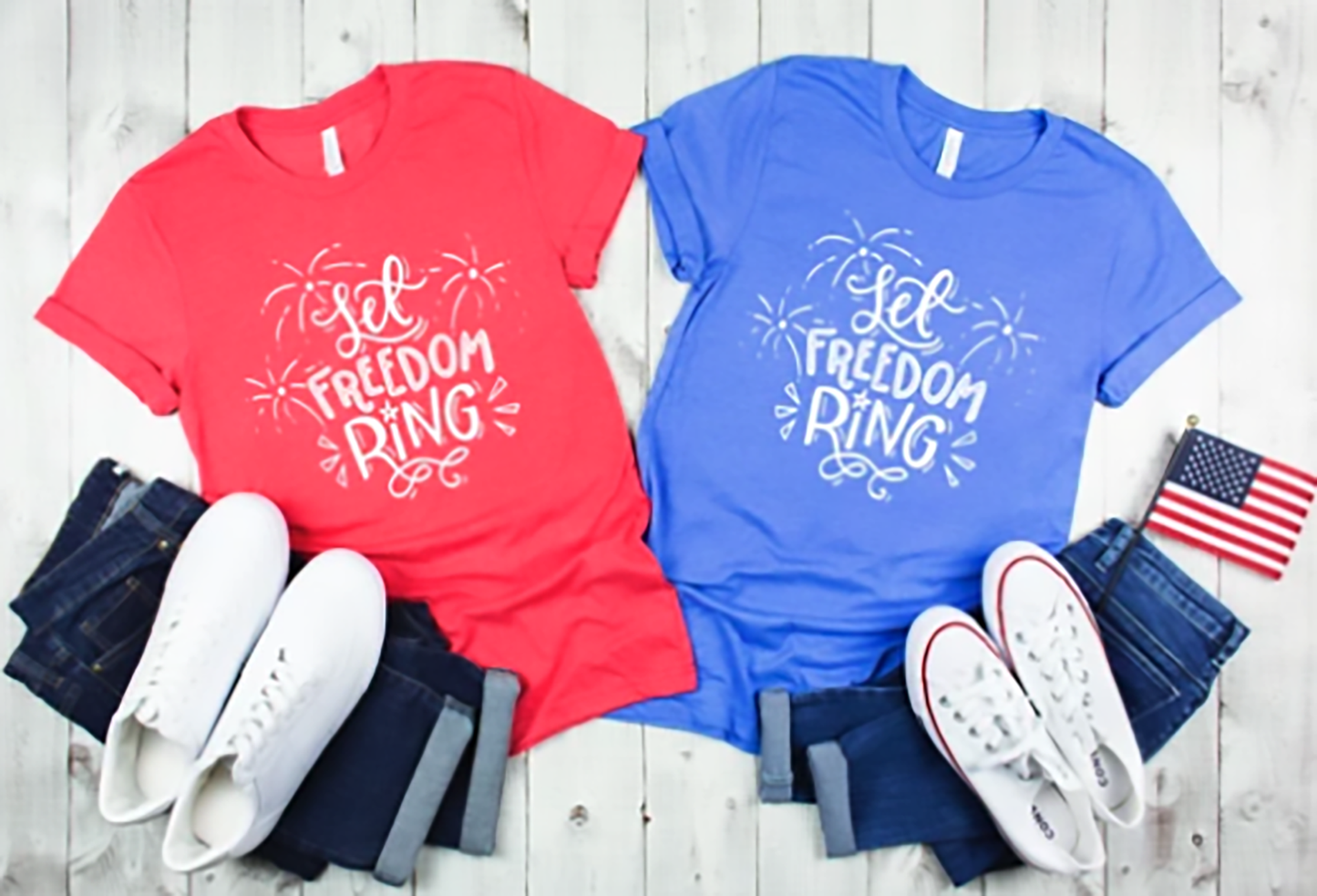 Let Freedom Ring Shirt | Independence Day T-Shirt for Him | 4th of July Graphic T | American Tee | Patriotic Shirts | Cute Women's T-Shirt