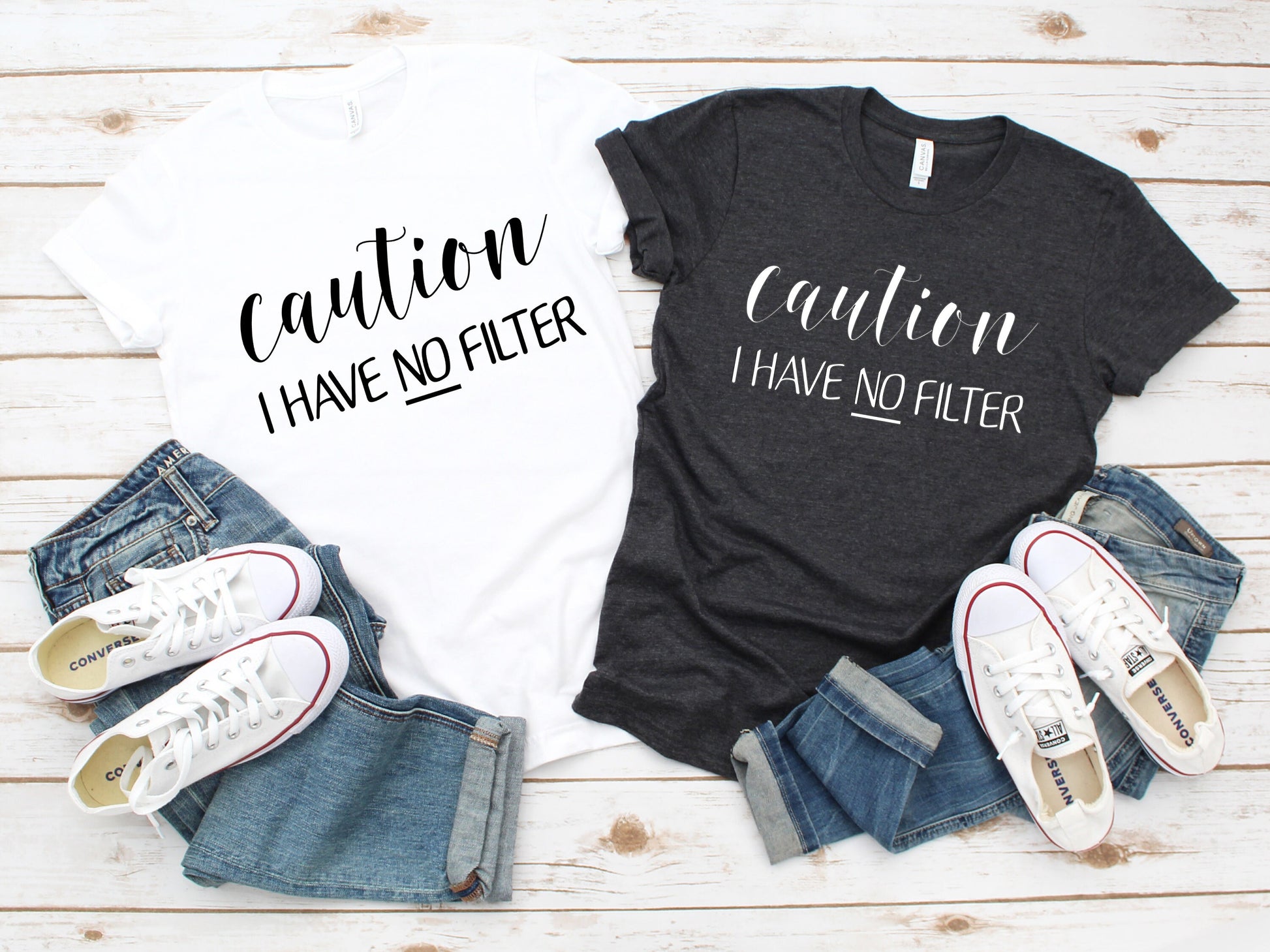 Caution I Have No Filter Shirt | Sarcastic Shirt | Funny Shirt | Graphic Tee | Funny Graphic T | Sarcasm Shirt | No Filter