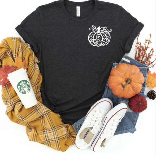 Pumpkin T Shirt for Her | Autumn Graphic Tee | Fall Graphic Tees | Fall Shirts for Women | Harvest T Shirts