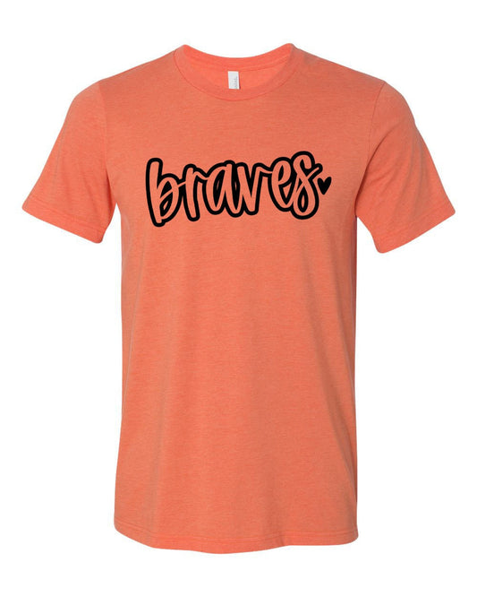 Bonner Springs Braves Soccer T Shirt | Braves Baseball Shirts | Spirit Wear | Graphic Tee | Braves Softball Mom | Braves Shirts for Her