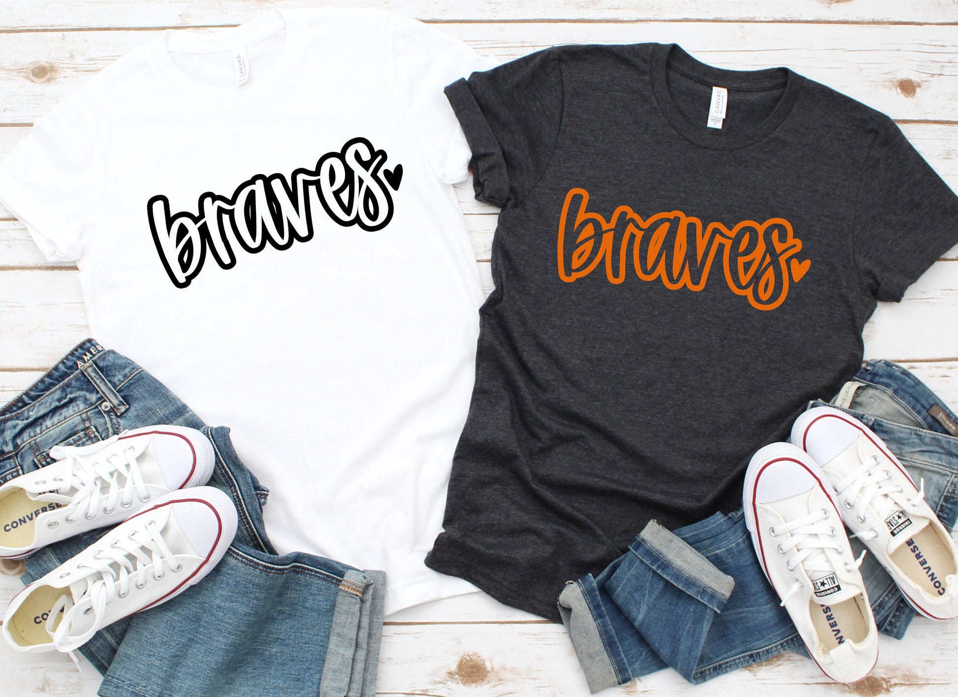 Our Ranch Life Designs Bonner Springs Braves Soccer T Shirt | Braves Baseball Shirts | Spirit Wear | Graphic Tee | Braves Softball Mom | Braves Shirts for Her